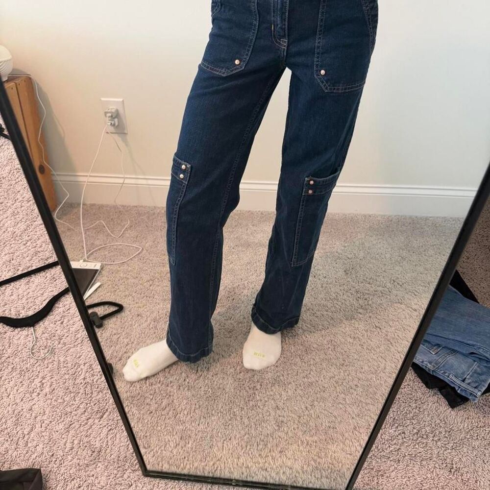 Abercrombie-kids Women's Navy and Blue Jeans